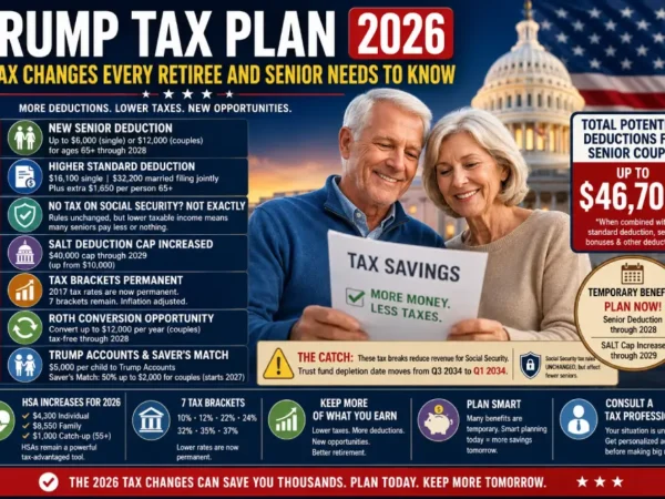 Trump Tax Plan 2026: 7 Tax Changes Every Retiree and Senior Needs to Know